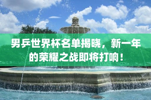男乒世界杯名单揭晓，新一年的荣耀之战即将打响！