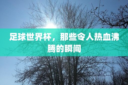 足球世界杯，那些令人热血沸腾的瞬间