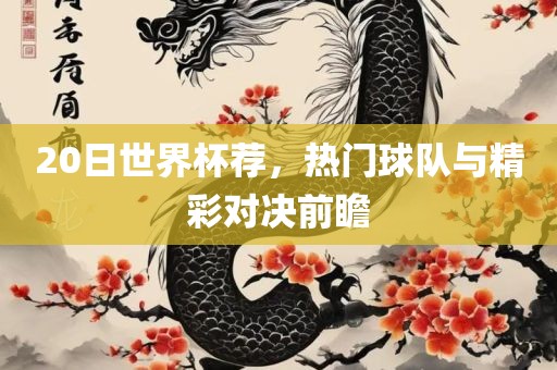 20日世界杯荐，热门球队与精彩对决前瞻