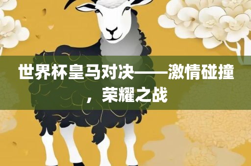 世界杯皇马对决——激情碰撞，荣耀之战
