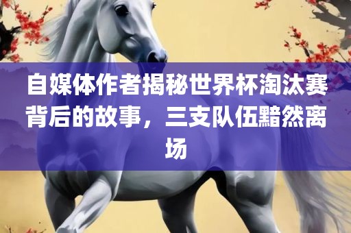 自媒体作者揭秘世界杯淘汰赛背后的故事，三支队伍黯然离场