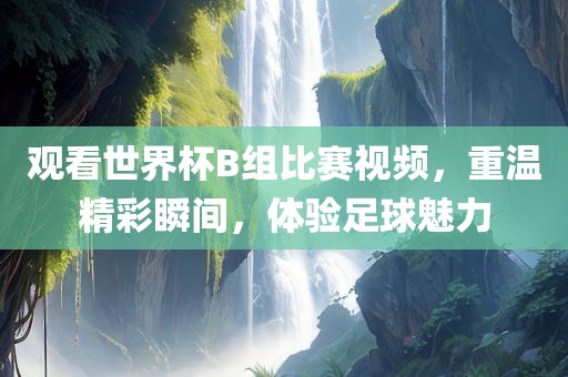 观看世界杯B组比赛视频，重温精彩瞬间，体验足球魅力漯河市盈旭机械设备有限公司