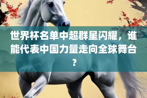 世界杯名单中超群星闪耀，谁能代表中国力量走向全球舞台？