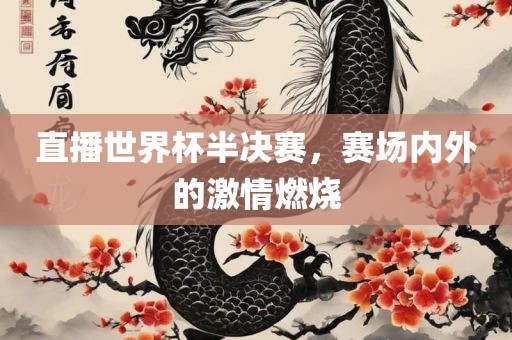 直播世界杯半决赛，赛场内外的激情燃烧