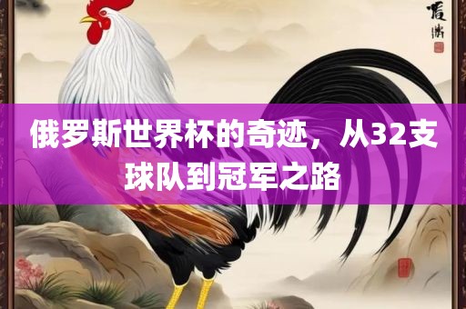 俄罗斯世界杯的奇迹，从32支球队到冠军之路漯河市盈旭机械设备有限公司