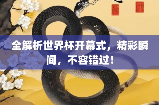 全解析世界杯开幕式，精彩瞬间，不容错过！