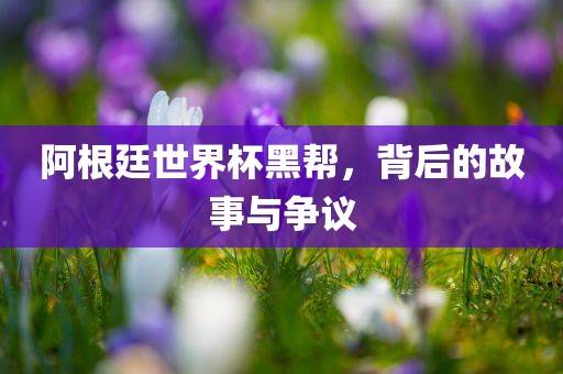 阿根廷世界漯河市盈旭机械设备有限公司杯黑帮，背后的故事与争议