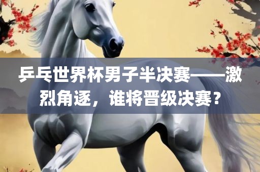 乒乓世界杯男子半决赛——激烈角逐，谁将晋级决赛？