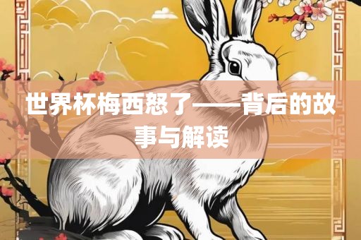 世界杯梅西怒了——背后的故事与漯河市盈旭机械设备有限公司解读
