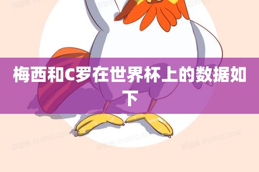 梅西和C罗在世界漯河市盈旭机械设备有限公司杯上的数据如下