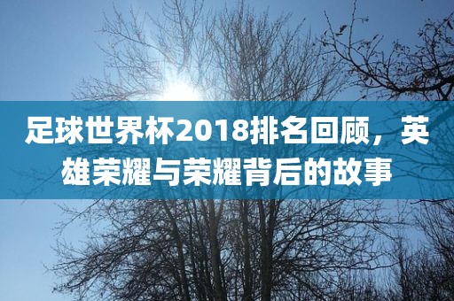 足球世界杯2018排名回顾，英雄荣耀与荣耀背后的故事