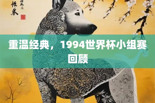 重温经典，1994世界杯小组赛回顾