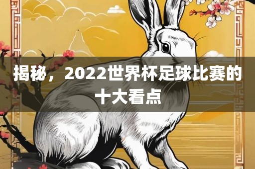 揭秘，2022世界杯足球比赛的十大看点漯河市盈旭机械设备有限公司