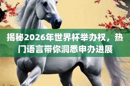 揭秘2026年世界杯举办权，热门语言带你洞悉申办进展漯河市盈旭机械设备有限公司