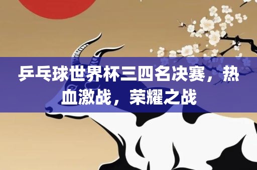 乒乓球世界杯三四名决赛，热血激战，荣耀之战