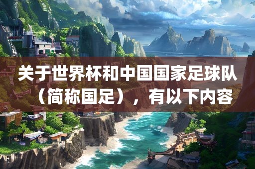 关于世界杯和中国国家足球队（简称国足），有以下内容漯河市盈旭机械设备有限公司