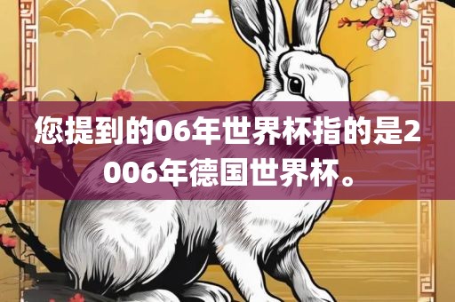 您提到的06年世界杯指的是2006年德国世界杯。