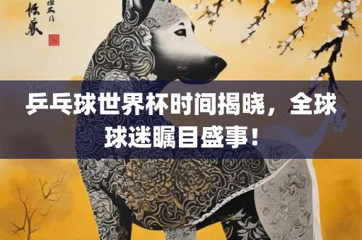 乒乓球世界杯时间揭晓，全球球迷瞩目盛事！