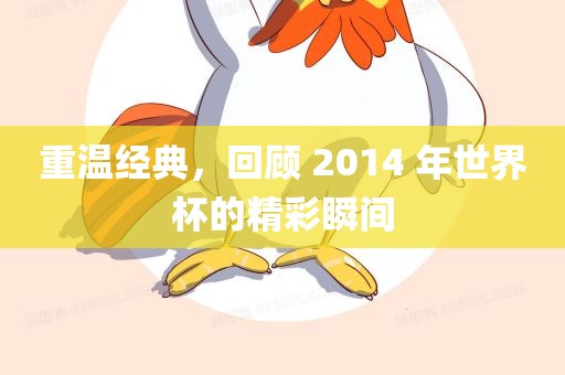 重温经典，回顾 2014 年世界杯的精彩瞬间