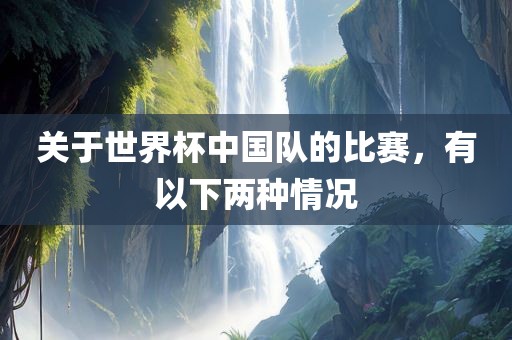 关于世界杯中国队的比赛，有以下两种情况