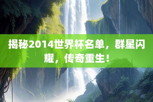 揭秘2014世界杯名单，群星闪耀，传奇重生！