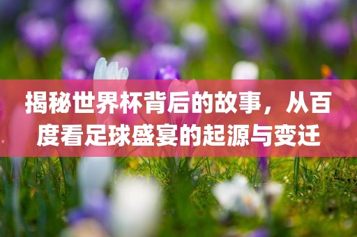 揭秘世界杯背后的故事，从百度看足球盛宴的起源与变迁