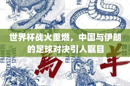 世界杯战火重燃，中国与伊朗的足球对决引人瞩目
