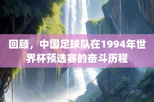 回顾，中国足球队在1994年世界杯预选赛的奋斗历程