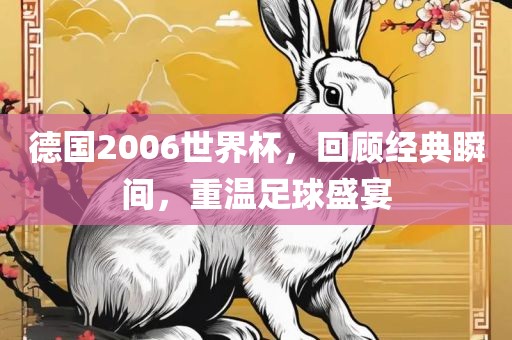 德国2006世界杯，回顾经典瞬间，重温足球盛宴