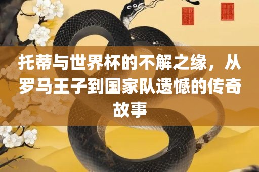 托蒂与世界杯的不解之缘，从罗马王子到国家队遗憾的传奇故事