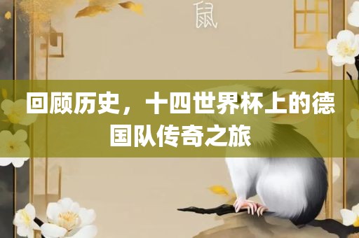 回顾历史，十四世界杯上的德国队传奇之旅