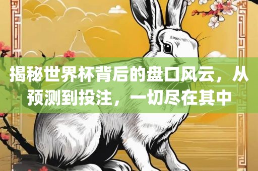 揭秘世界杯背后的盘口风云，从预测到投注，一切尽在其中