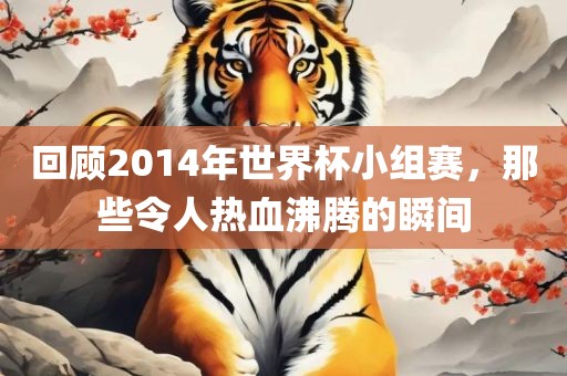 回顾2014年世界杯小组赛，那些令人热血沸腾的瞬间