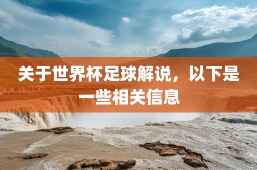 关于世界杯足球解说，以下是一些相关信息
