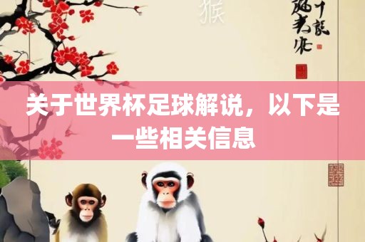关于世界杯足球解说，以下是一些相关信息