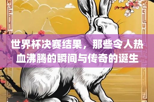 世界杯决赛结果，那些令人热血沸腾的瞬间与传奇的诞生