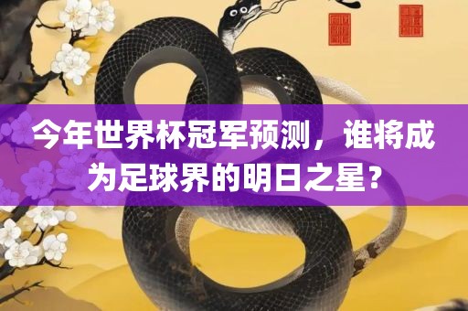 今年世界杯冠军预测，谁将成为足球界的明日之星？