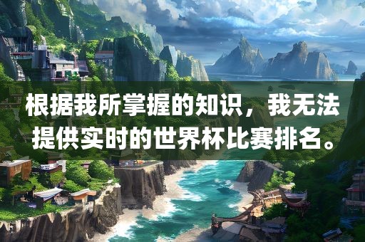 根据我所掌握的知识，我无法提供实时的世界杯比赛排名。