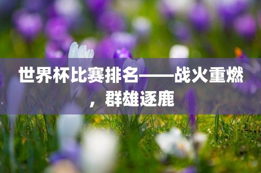世界杯比赛排名——战火重燃，群雄逐鹿