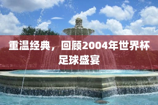 重温经典，回顾2004年世界杯足球盛宴