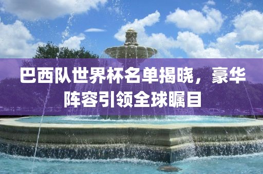 巴西队世界杯名单揭晓，豪华阵容引领全球瞩目