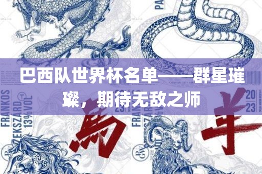 巴西队世界杯名单——群星璀璨，期待无敌之师