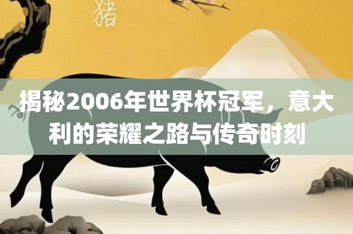 揭秘2006年世界杯冠军，意大利的荣耀之路与传奇时刻