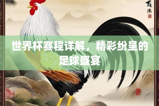 世界杯赛程详解，精彩纷呈的足球盛宴