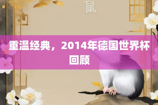 重温经典，2014年德国世界杯回顾
