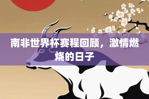 南非世界杯赛程回顾，激情燃烧的日子