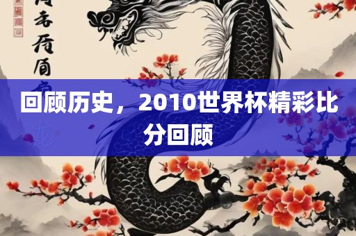 回顾历史，2010世界杯精彩比分回顾