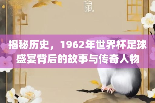 揭秘历史，1962年世界杯足球盛宴背后的故事与传奇人物