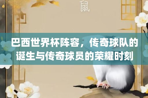 巴西世界杯阵容，传奇球队的诞生与传奇球员的荣耀时刻