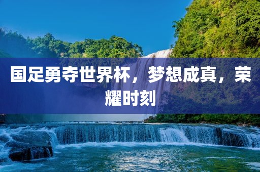 国足勇夺世界杯，梦想成真，荣耀时刻漯河市盈旭机械设备有限公司